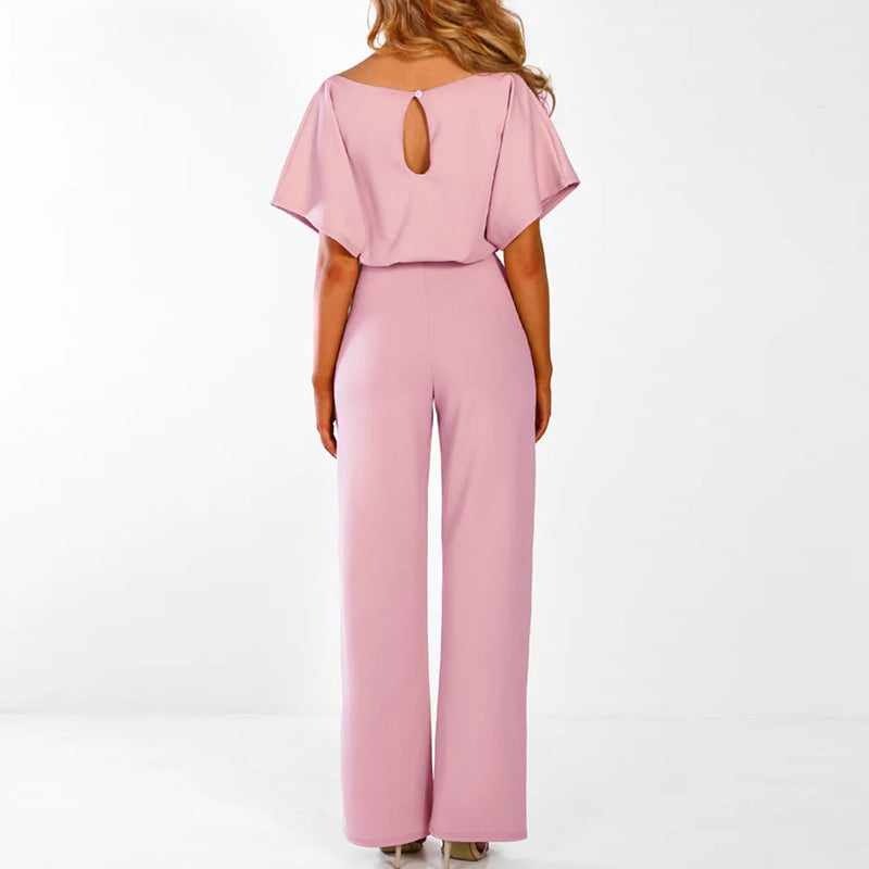 Dame Jumpsuit Med Lacet Midje Polyester Moderne Silhuett 7