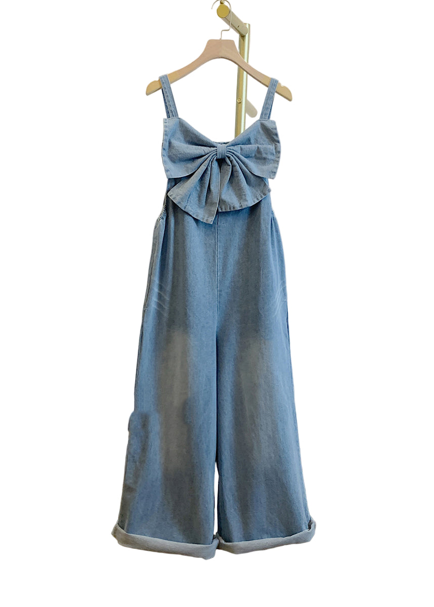 Dame Jumpsuit Med Sløyfe Og Unikt Patchwork Design 0