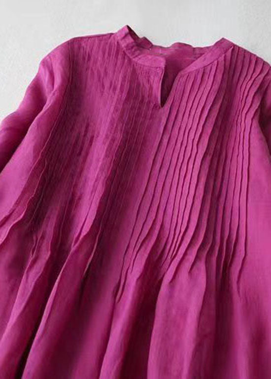 Dame Kjole V-hals Rynket Design 1