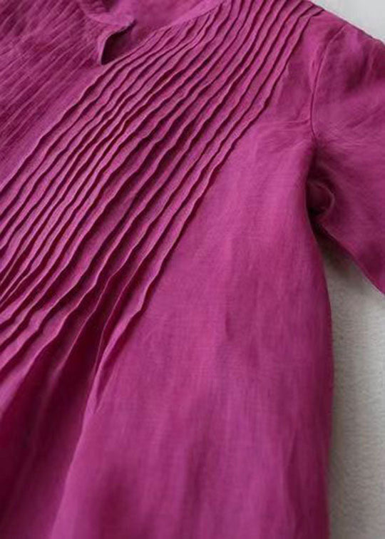 Dame Kjole V-hals Rynket Design 2