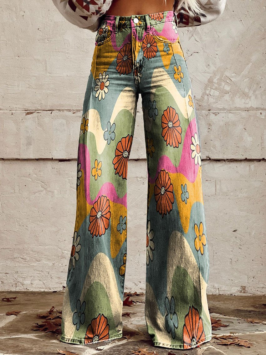 Dame Lange Denim Bukser Komfortabel Stil 11