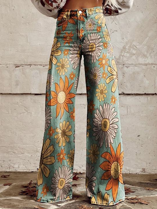 Dame Lange Denim Bukser Komfortabel Stil 6