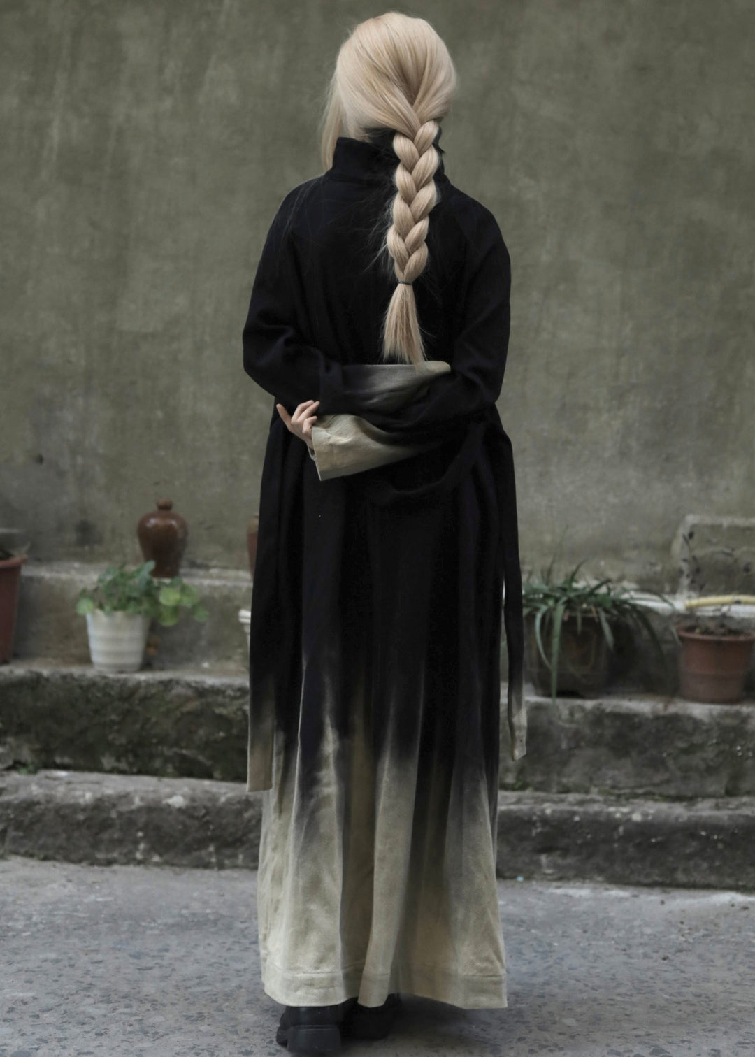 Dame Lange Kåper med Gradient Farge 4