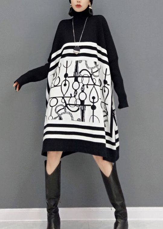 Dame Lange Kjoler med Turtle Neck Design 1