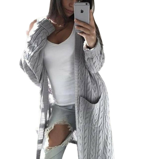 Dame Langstrikket Genser Avslappet Design 0