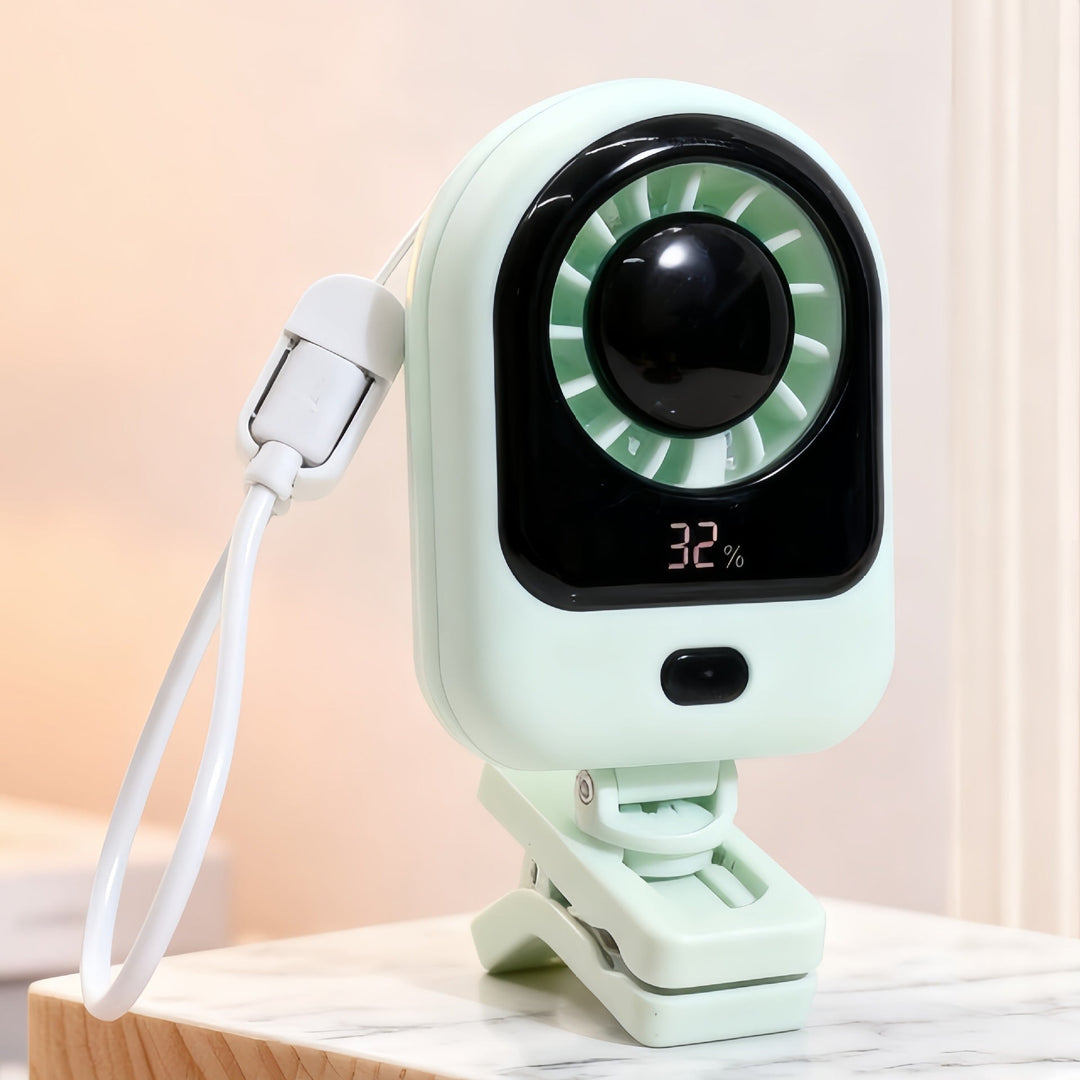 Dame Mini Luftkjøler med Digital Skjerm Bærbar 6