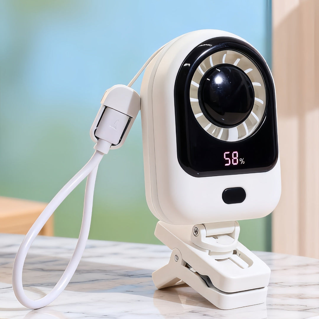 Dame Mini Luftkjøler med Digital Skjerm Bærbar 7
