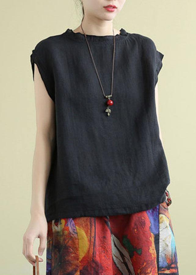 Dame O-hals Ermeløs Sommer Topper 1