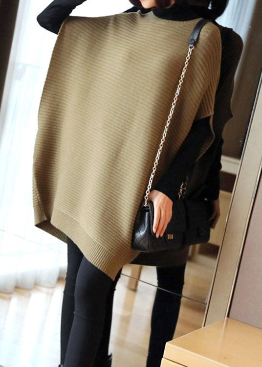 Dame O-hals Strikket Vest i Lys Grønn 2