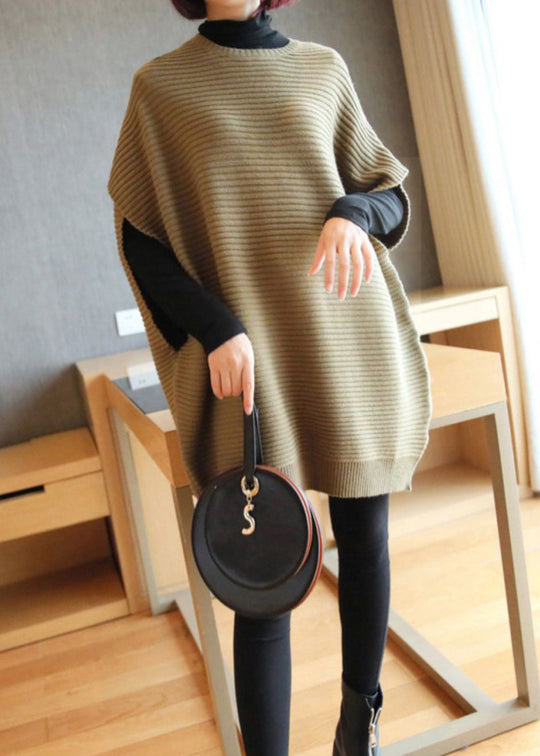 Dame O-hals Strikket Vest i Lys Grønn 3