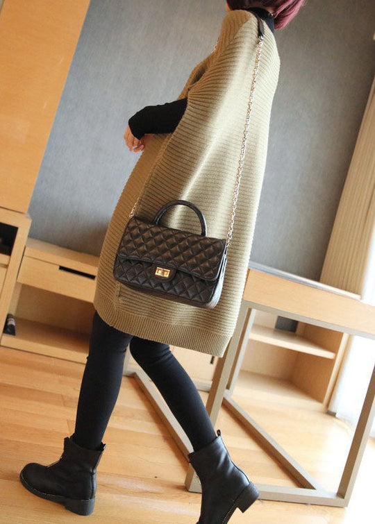 Dame O-hals Strikket Vest i Lys Grønn 6