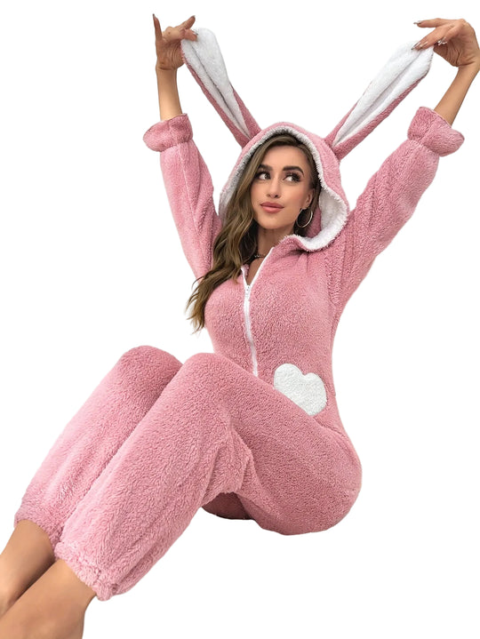 Dame Onesie med Kaninører 0