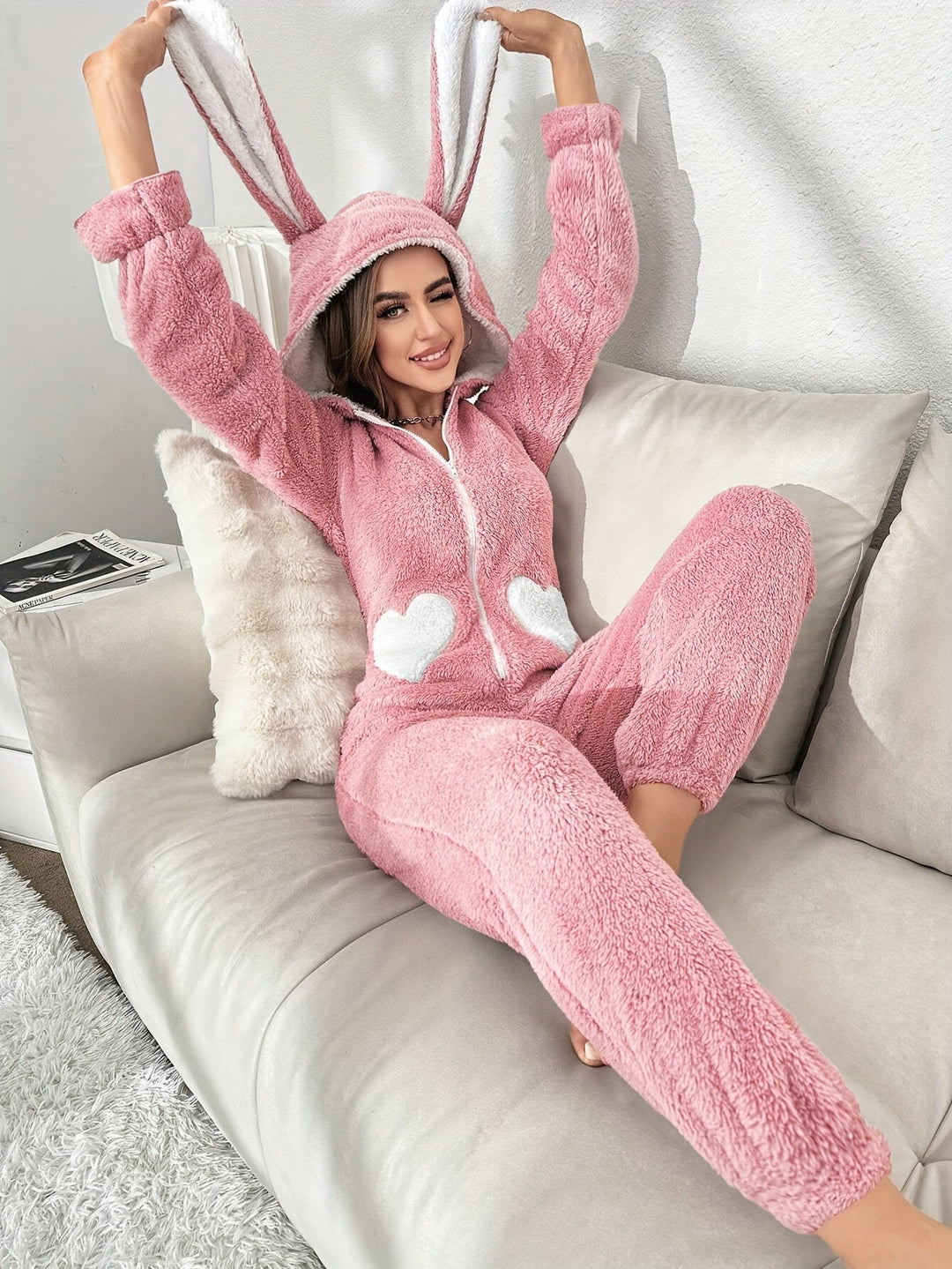 Dame Onesie med Kaninører 3
