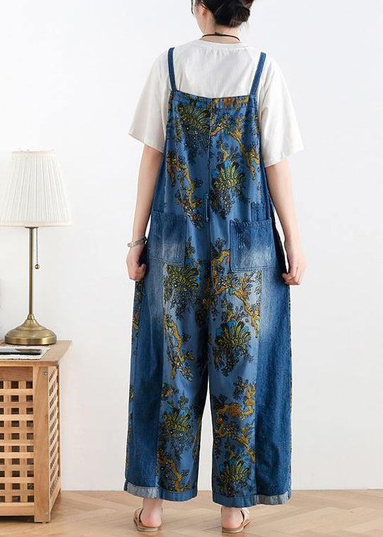 Dame Overalls Retro Etnisk Stil 3