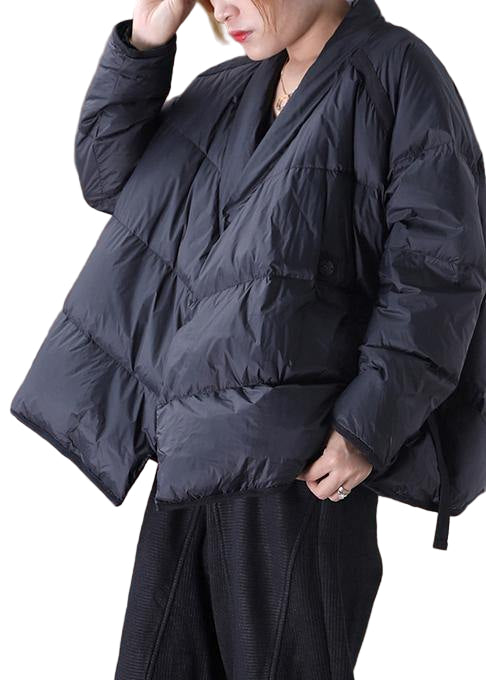 Dame Oversize Dunjakke med Stativkrage for Vinterbruk 0