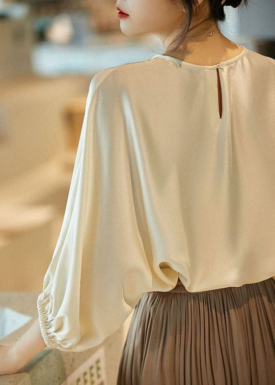 Dame Oversized Bluse med O-hals i Bohemsk Stil 3