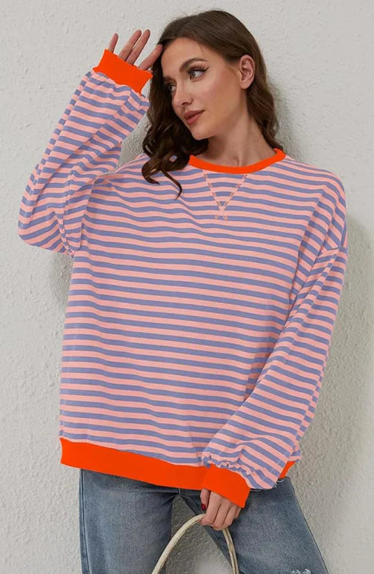Dame Oversized Genser Moderne Stil 11
