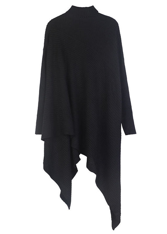 Dame Oversized Genser med Asymmetrisk Design 4