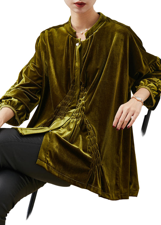 Dame Oversized Rynket Topp 0