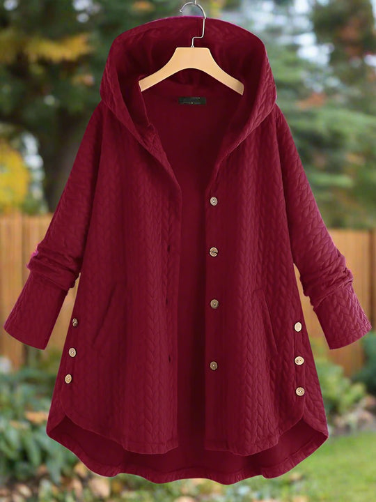 Dame Padded Jakke – Oversized Passform – Quilted Design – Hette – Asymmetrisk Kant 2