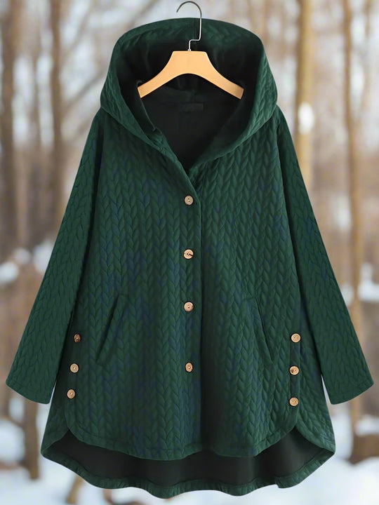 Dame Padded Jakke – Oversized Passform – Quilted Design – Hette – Asymmetrisk Kant 3