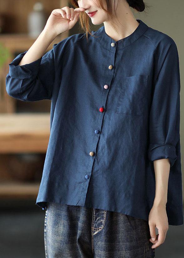 Dame Retro O-hals Langermet Topp 1