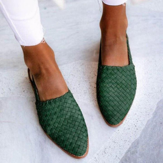 Dame Sandaler Håndlagde i Naturlig Materiale med Slip-On Design 3