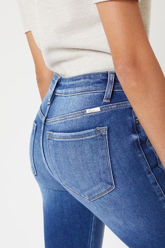 Dame Skinny Jeans Høy Midje med Detaljer 6