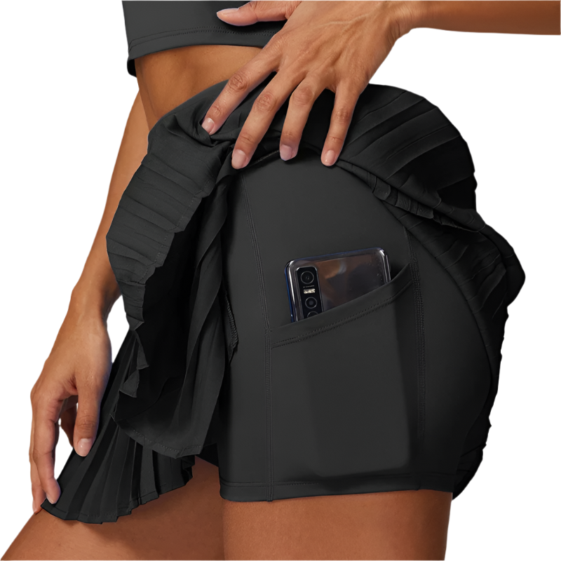 Dame Skjørt med Shorts Plisserte Lett Stoff 0