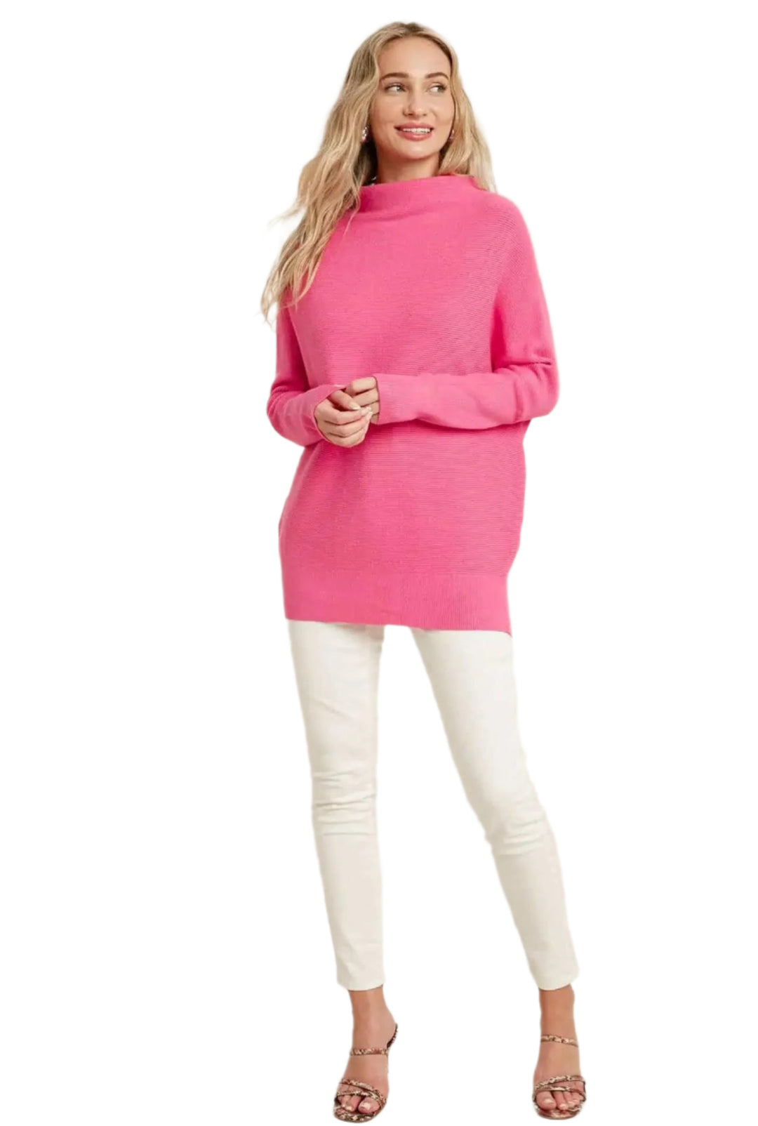 Dame Slouch Neck Dolman Sleeve Genser 0