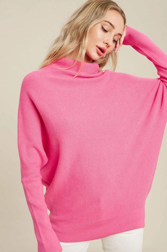 Dame Slouch Neck Dolman Sleeve Genser 1