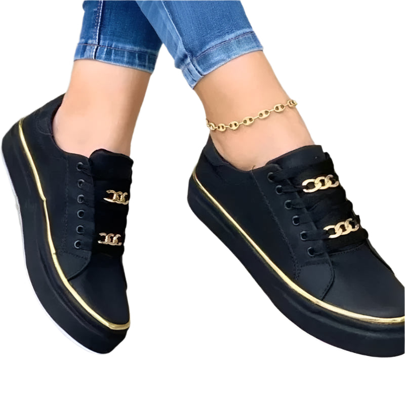 Dame Sneakers Komfortabel Design 0