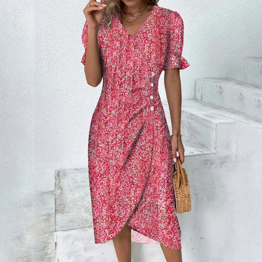Dame Sommerkjole Flatterende Lett Polyester 1