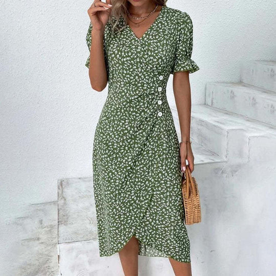 Dame Sommerkjole Flatterende Lett Polyester 2