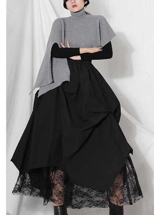 Dame Sommerskjørt Asymmetrisk Patchwork Design 2