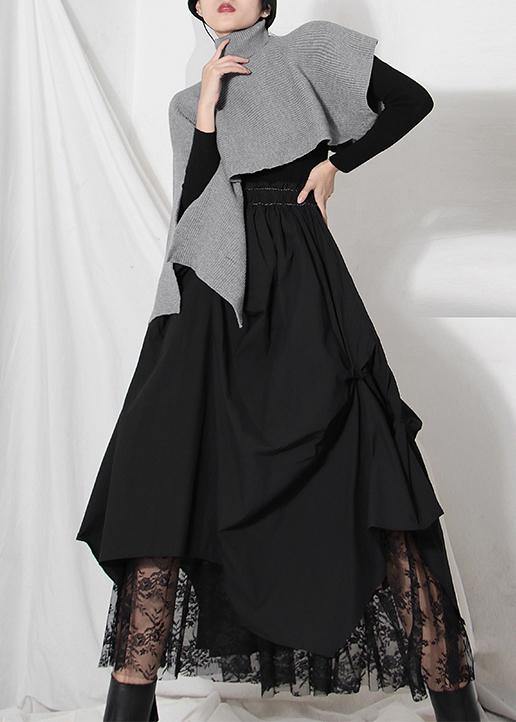 Dame Sommerskjørt Asymmetrisk Patchwork Design 3