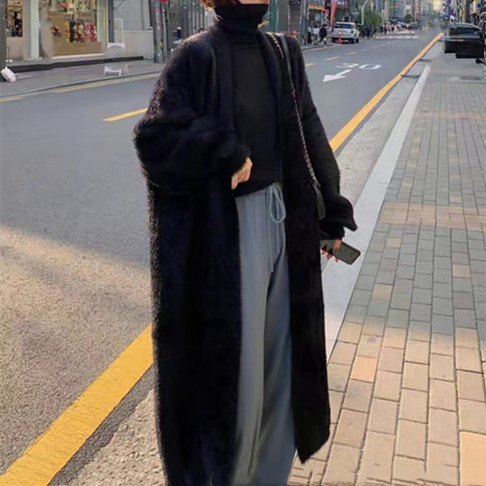 Dame Strikket Cardigan – Myk Fleece – Oversized Passform 3