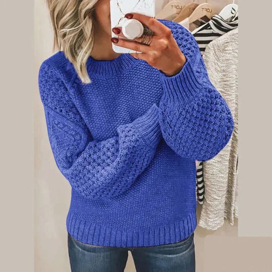 Dame Sweater Uld Strik Klassisk 3