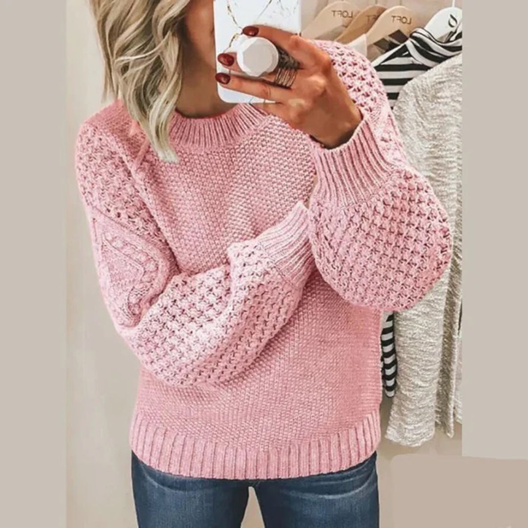Dame Sweater Uld Strik Klassisk 4