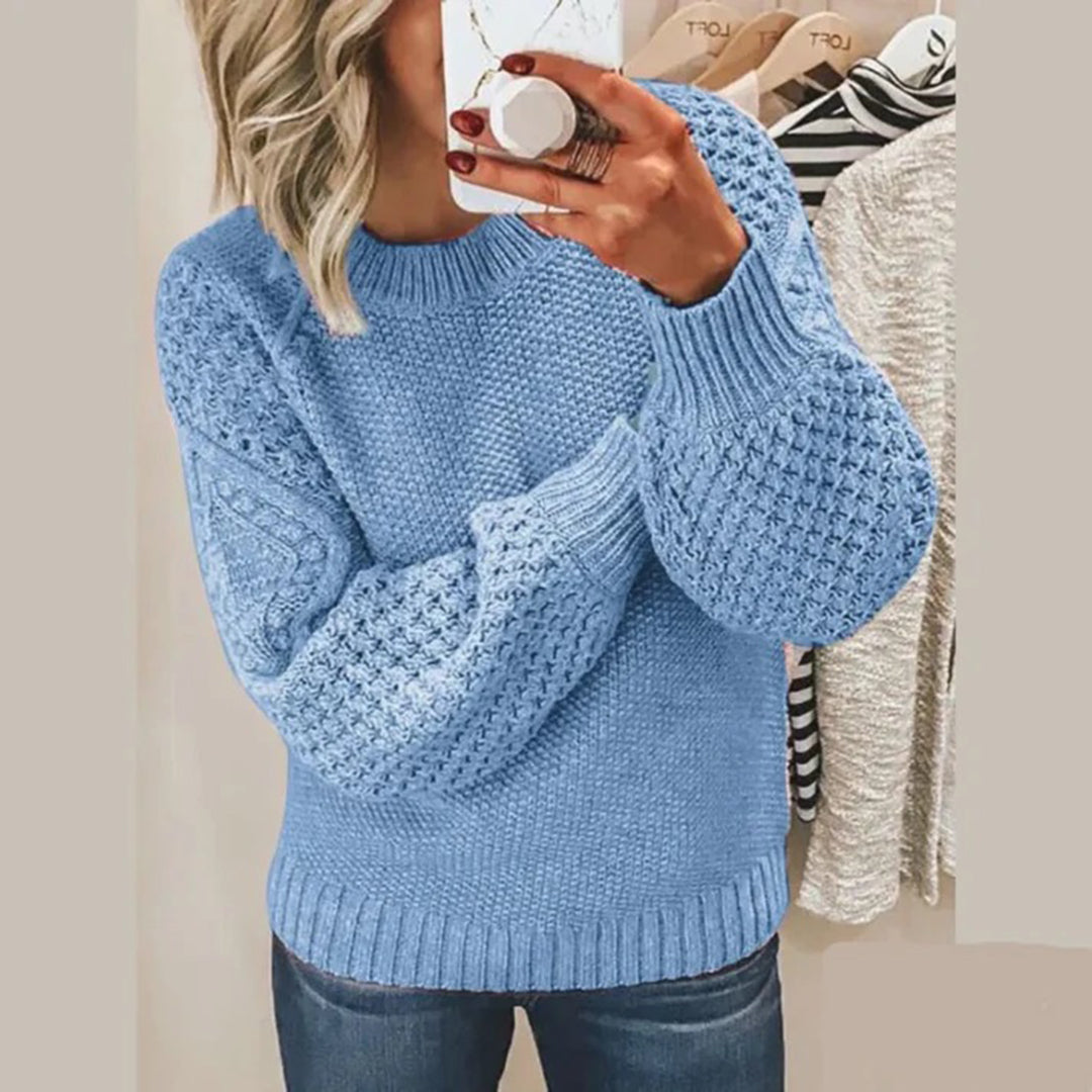 Dame Sweater Uld Strik Klassisk 5