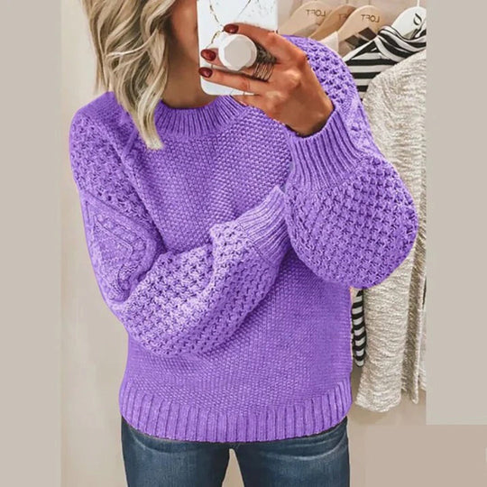 Dame Sweater Uld Strik Klassisk 6