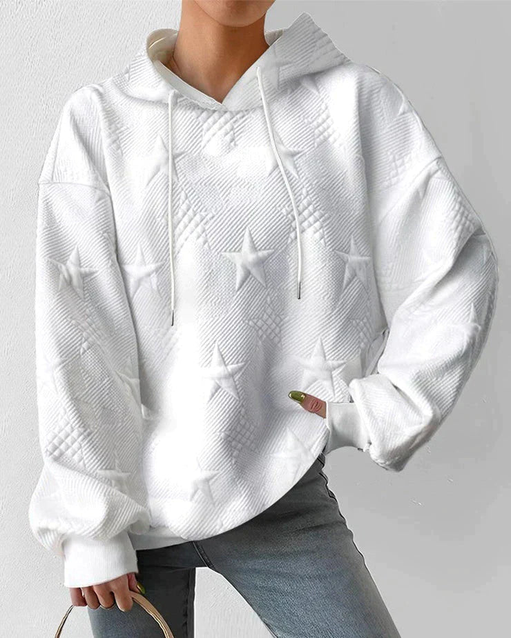 Dame Sweatshirt Tidløs Design med Ribbet Detaljer 2