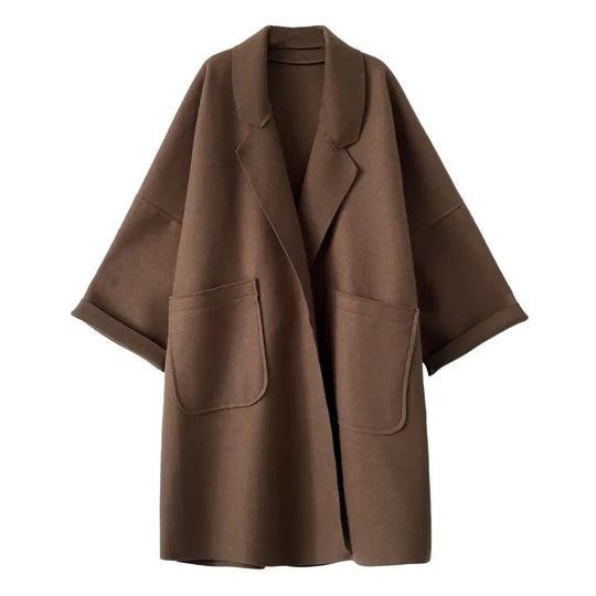 Dame Trenchcoat Overdimensjonert Stil 0