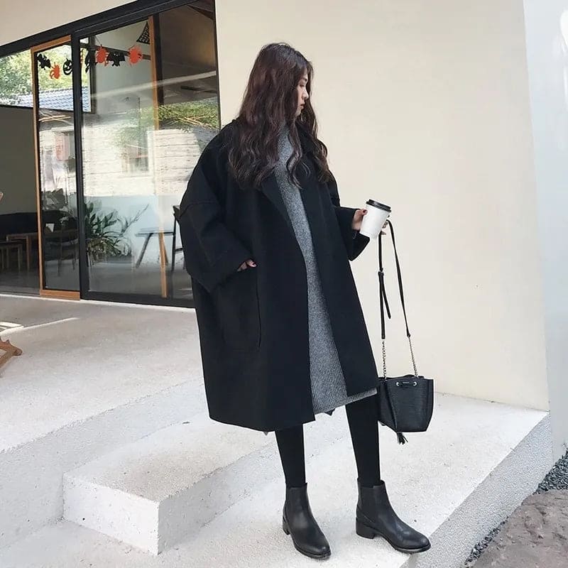 Dame Trenchcoat Overdimensjonert Stil 4