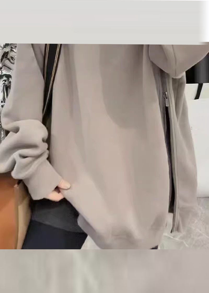 Dame Turtleneck Fleece Sweatshirt med Åpen Side 3