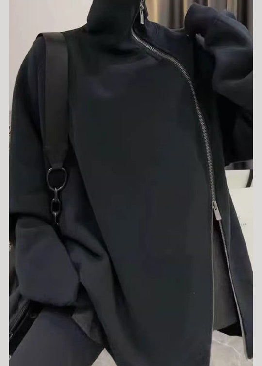 Dame Turtleneck Fleece Sweatshirt med Åpen Side 4