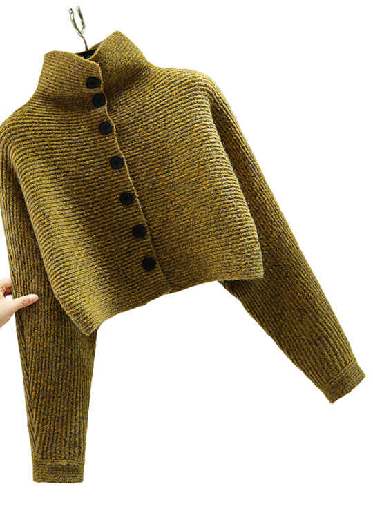 Dame Turtleneck Genser med Flaggermus Ermer 0