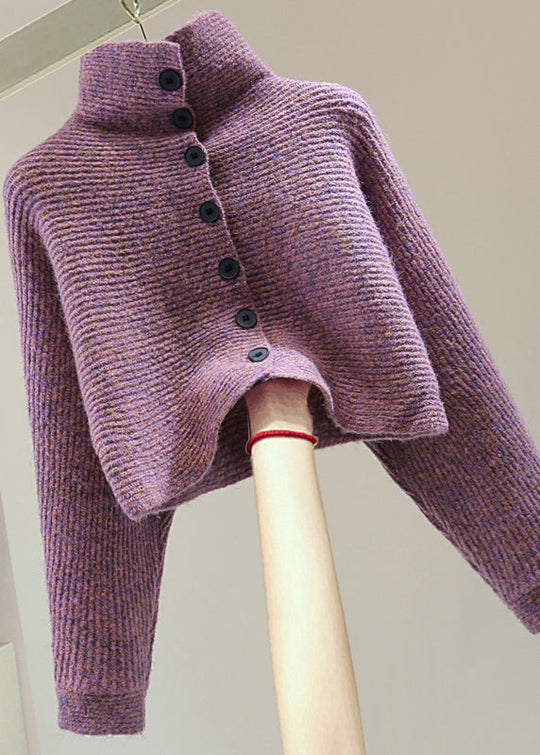 Dame Turtleneck Genser med Flaggermus Ermer 1