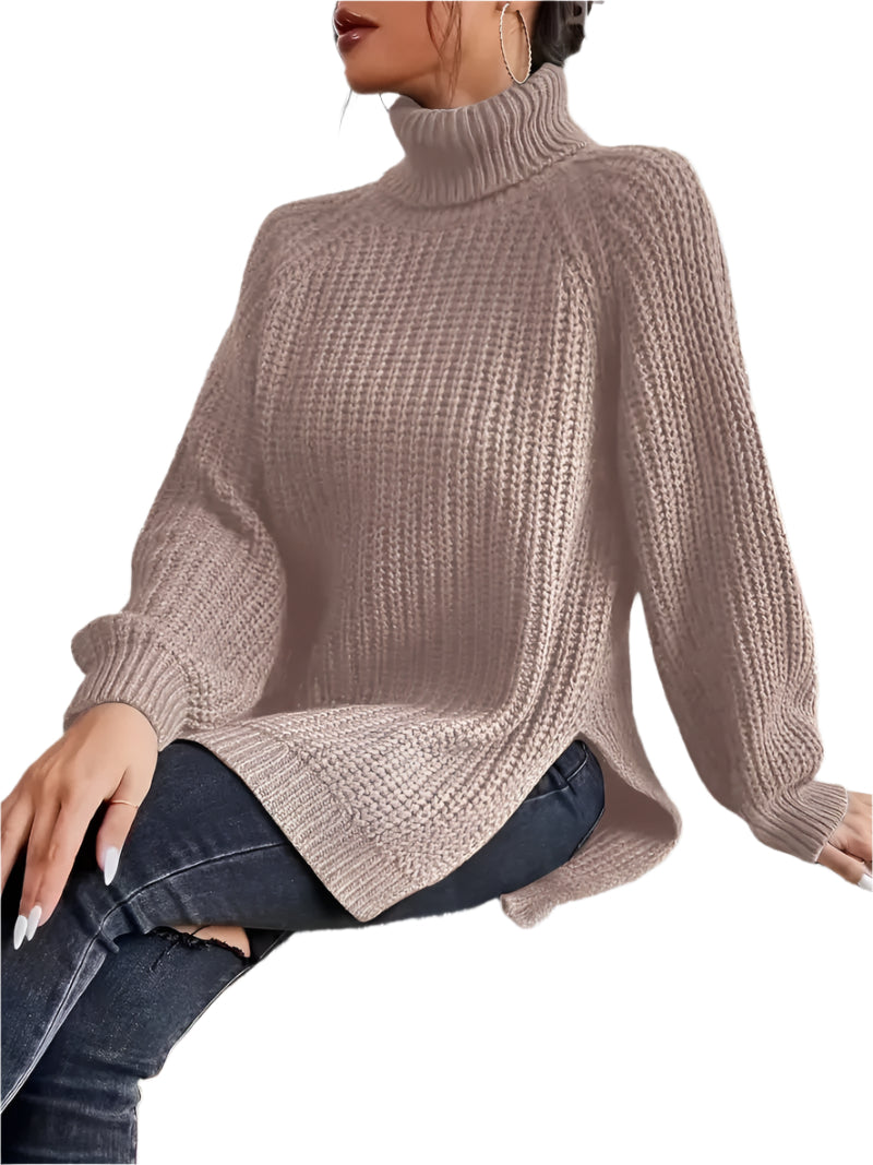 Dame Turtleneck Strikket Bomull 0