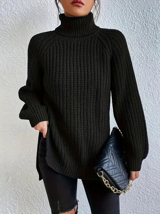 Dame Turtleneck Strikket Bomull 2